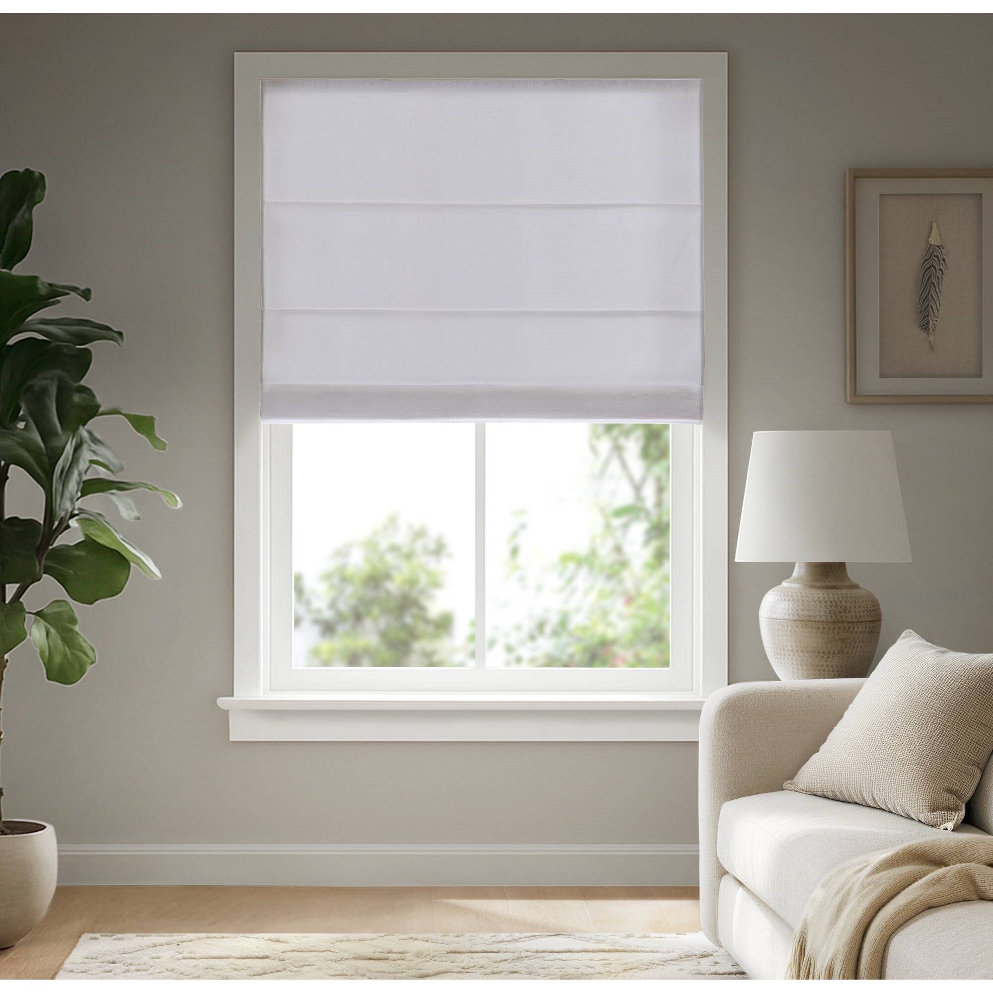 Galen Matte - 27x64" Cordless Roman Blind Galen Matte Fabric - Matte White
