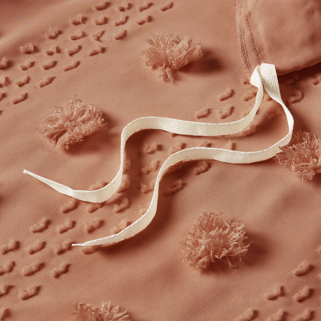 Lucy - Clip Jacquard Duvet Cover Set - Rust