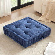 Azza - Poly Square Floor Pillow Cushion - Navy