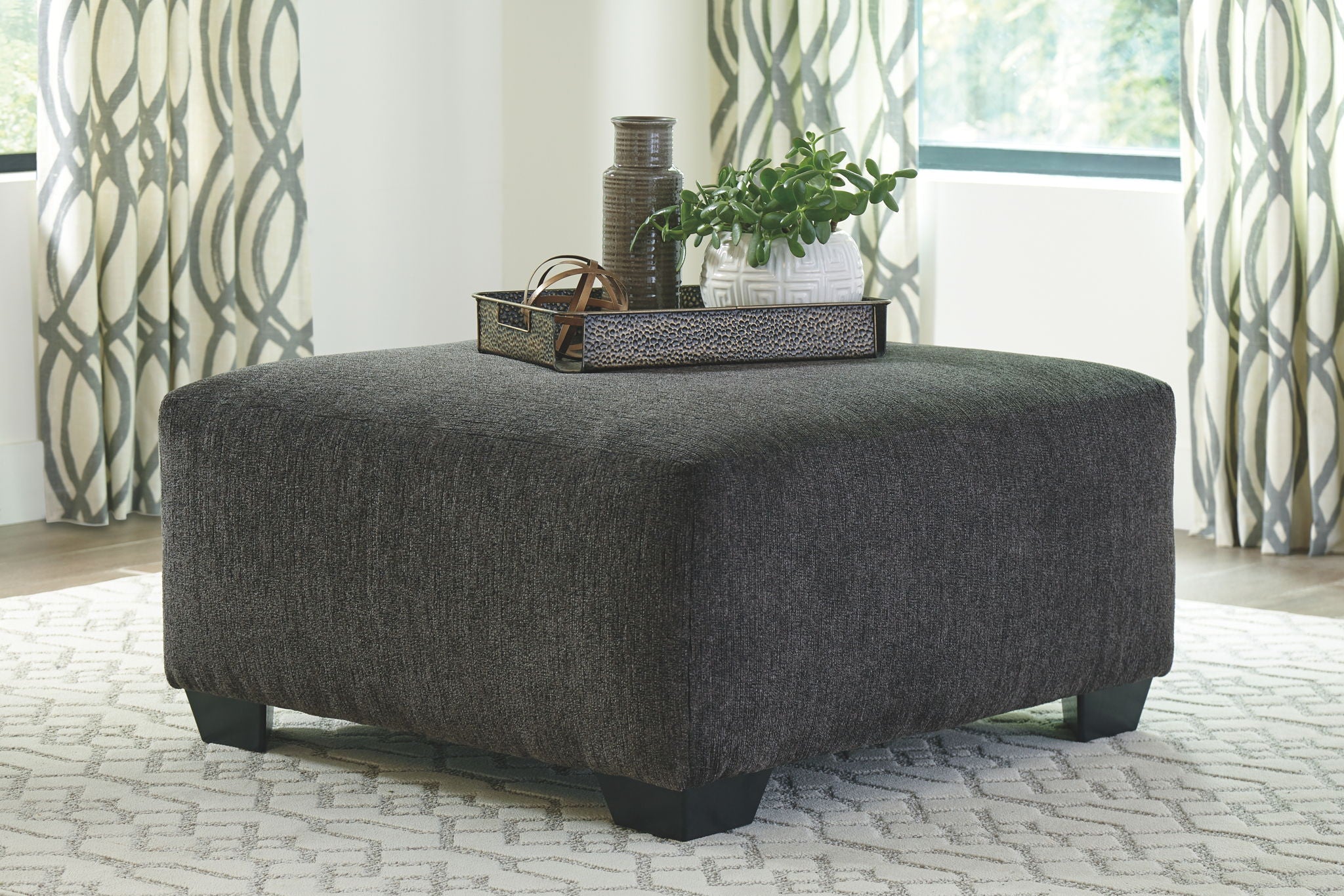 Ballinasloe - Oversized Accent Ottoman - Smoke
