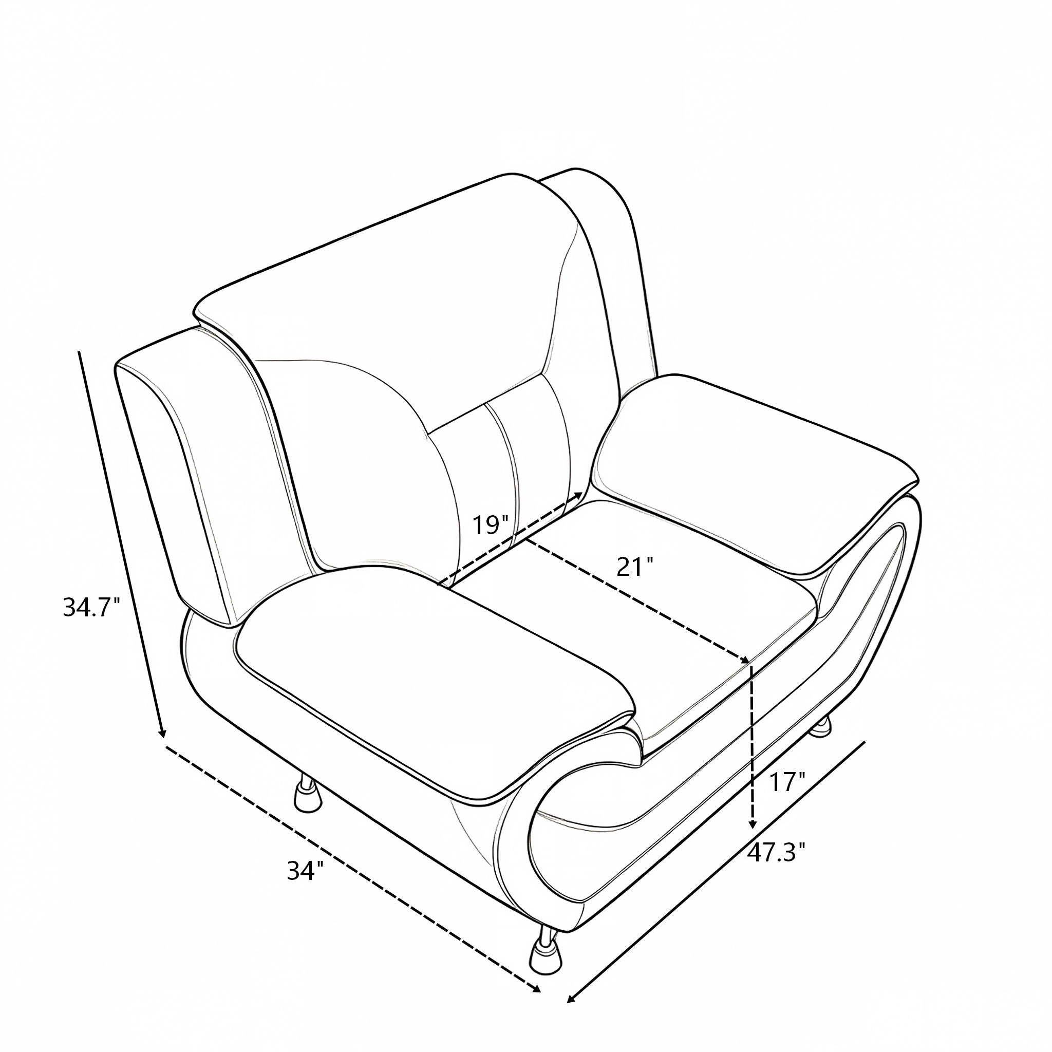 3 Piece Sofa Set, Upholstered Furniture For Living Room Apartment - Camel