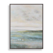 Awakening - Hand Painted Landscape Art - Blue / Brown / Green / White / Yellow