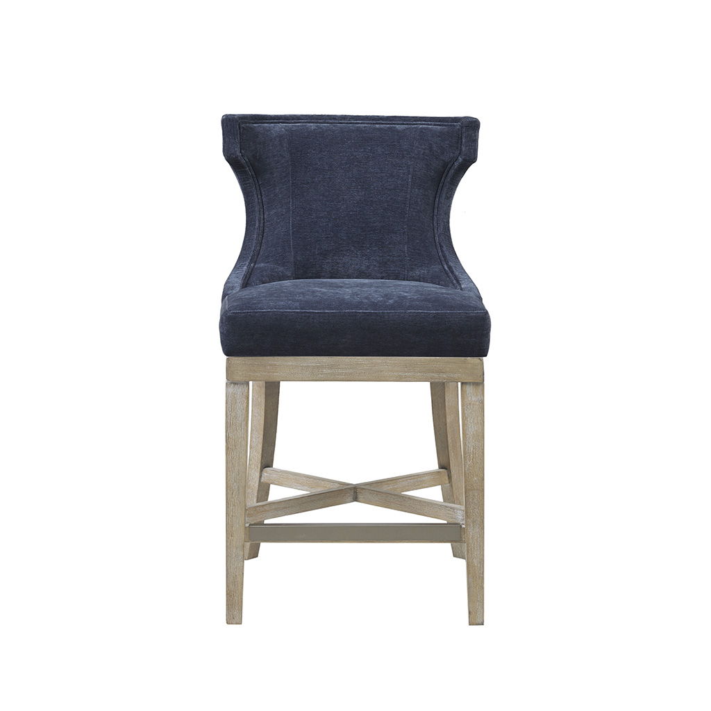 Carson - Counter Stool With Swivel Seat - Navy