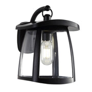 Waterproof Solar Wall Lanterns With 2 Solar Panels, 4 Lighting Modes, Outdoor Hanging Lights - Black