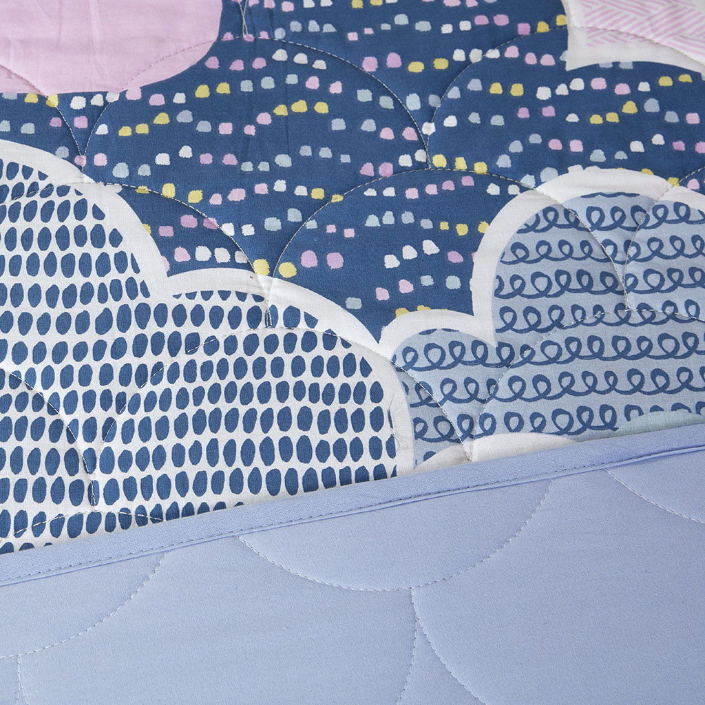 Cloud - 6 Piece Reversible Daybed Set - Blue