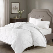 1000 Thread Count Cotton Rich - Rich Diamond Quilting Down Alternative Full Comforter - White