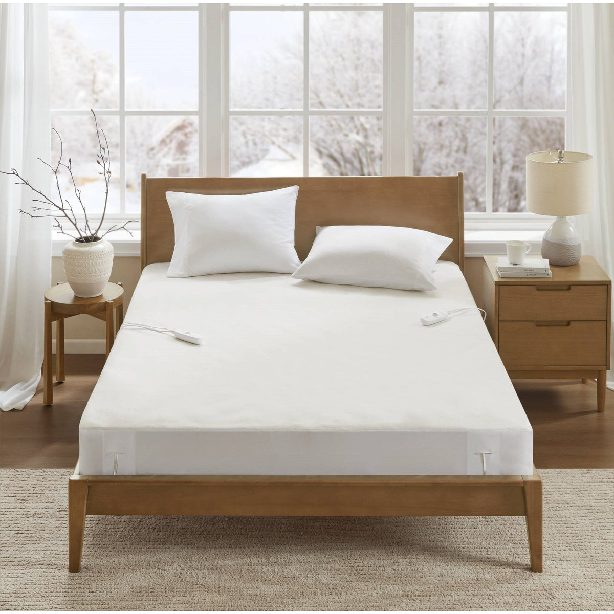 Nonwoven - California King Heated Mattress Pad - White