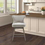 Emmett - 25.75" Swivel Counter Stool - Light Gray