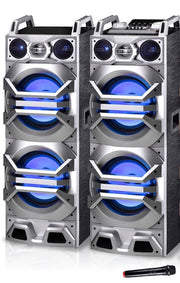 Pair Of Bluetooth Speakers 5000 Watt - Pearl Silver
