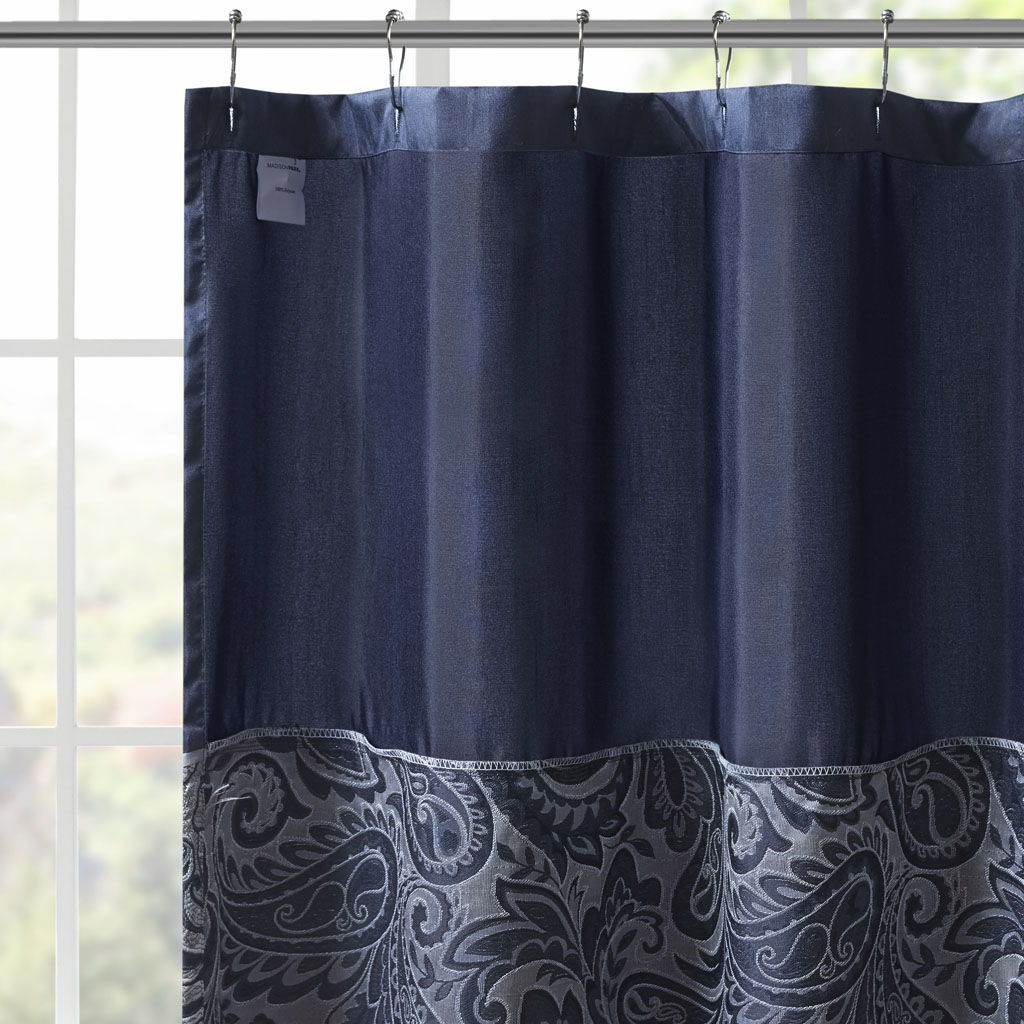 Aubrey - Shower Curtain - Navy