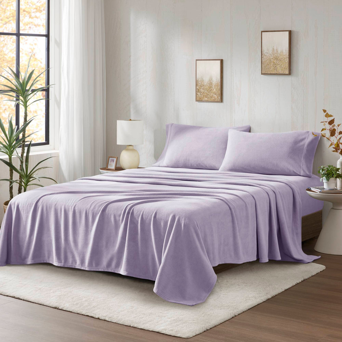 Micro Fleece - Twin Long Sheet Set - Lavender
