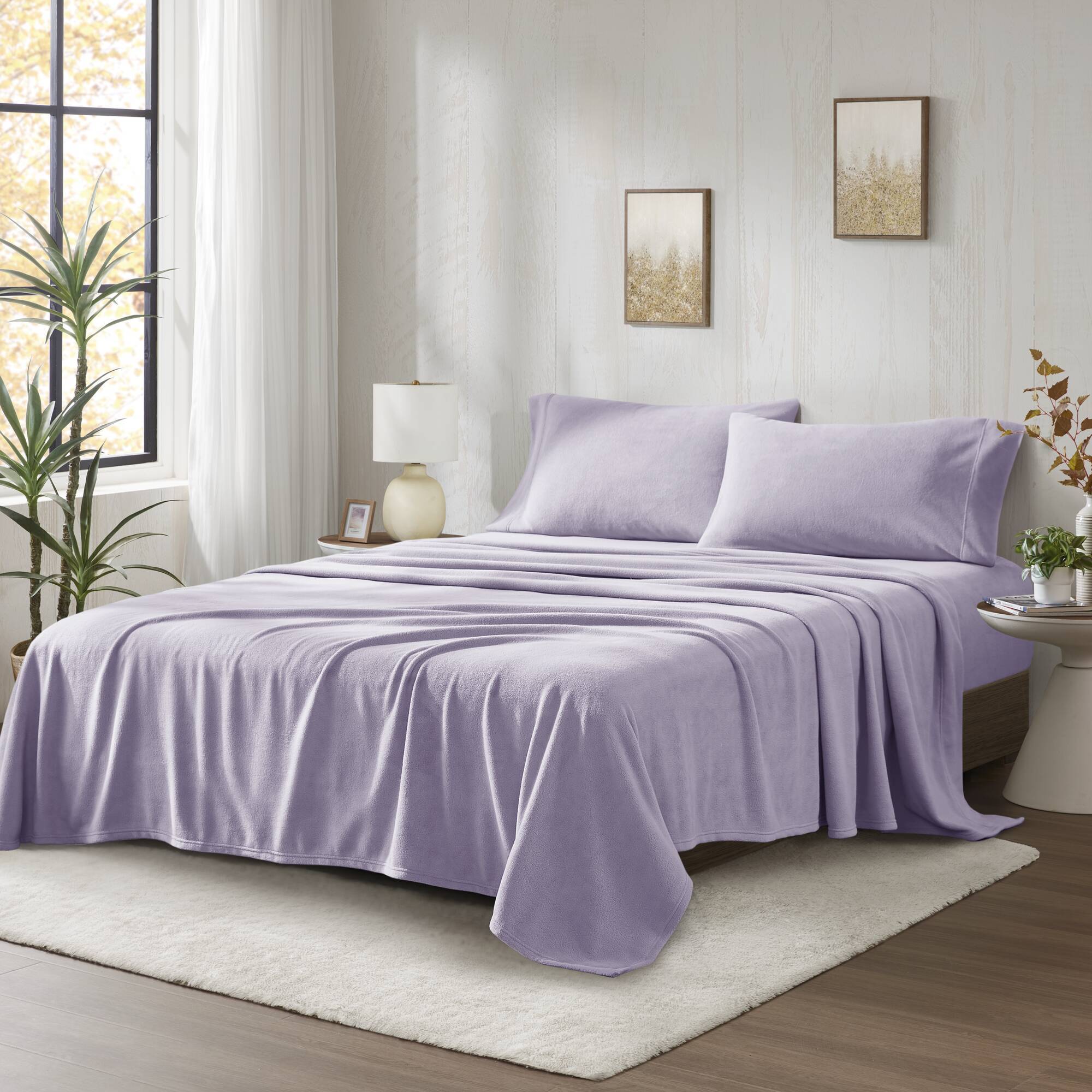 Micro Fleece - King Sheet Set - Lavender