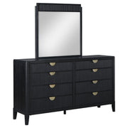 Ennis - 8 Drawer Dresser With Mirror - Black