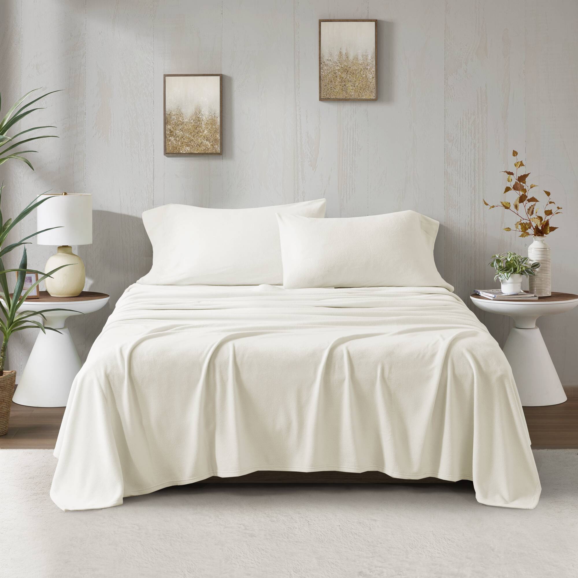 Micro Fleece - King Sheet Set - Ivory
