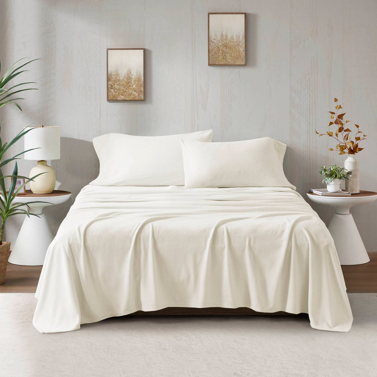 Micro Fleece - Twin Sheet Set - Ivory