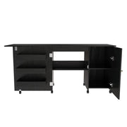 Foldable Sewing Table With Locking Casters