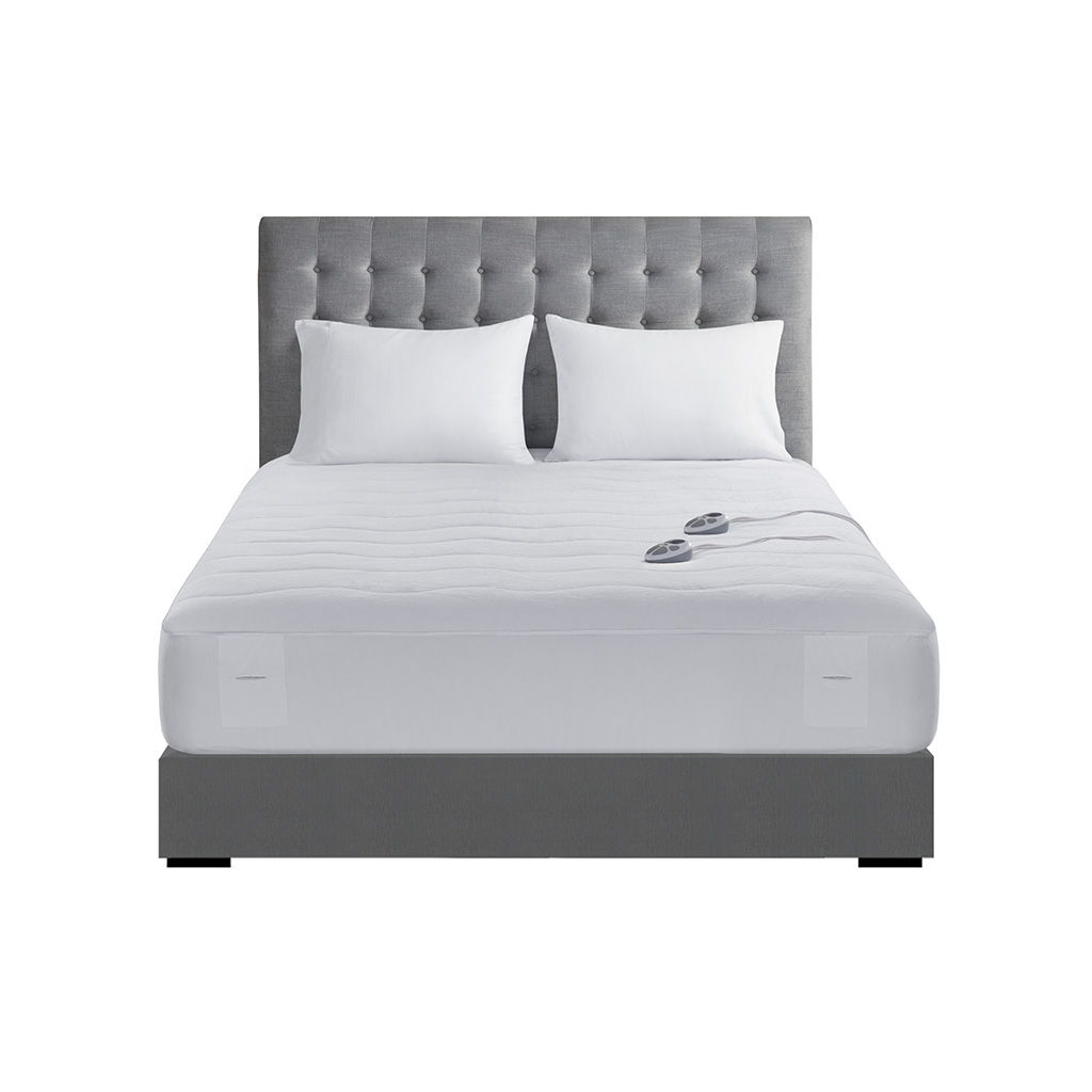Plush - Queen Heated Mattress Pad - White