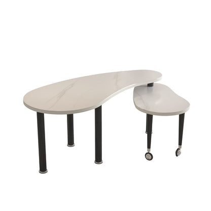 Rotatable Cocktail Table With Solid Legs, 360 Degree Rotating