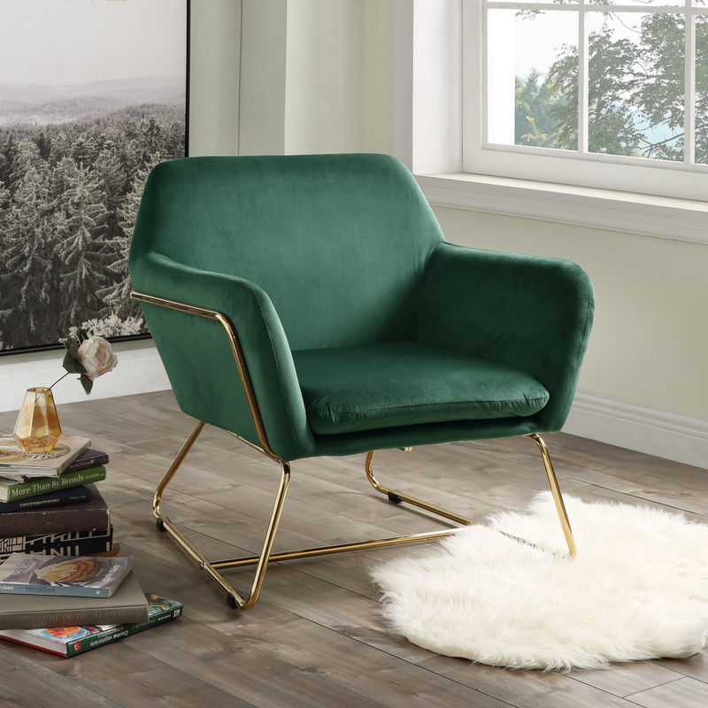 Keira - Accent Chair With Metal Base
