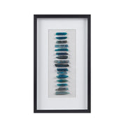 Cerulean Stones - Real Natural Agate Framed - Blue