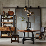 Lancaster - 3-Piece Round Dining Set - Amber / Graphite