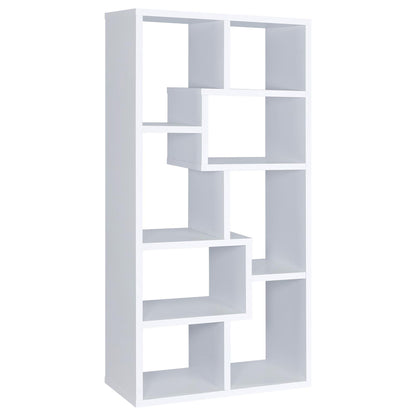 8 Shelf Geometric Bookcase