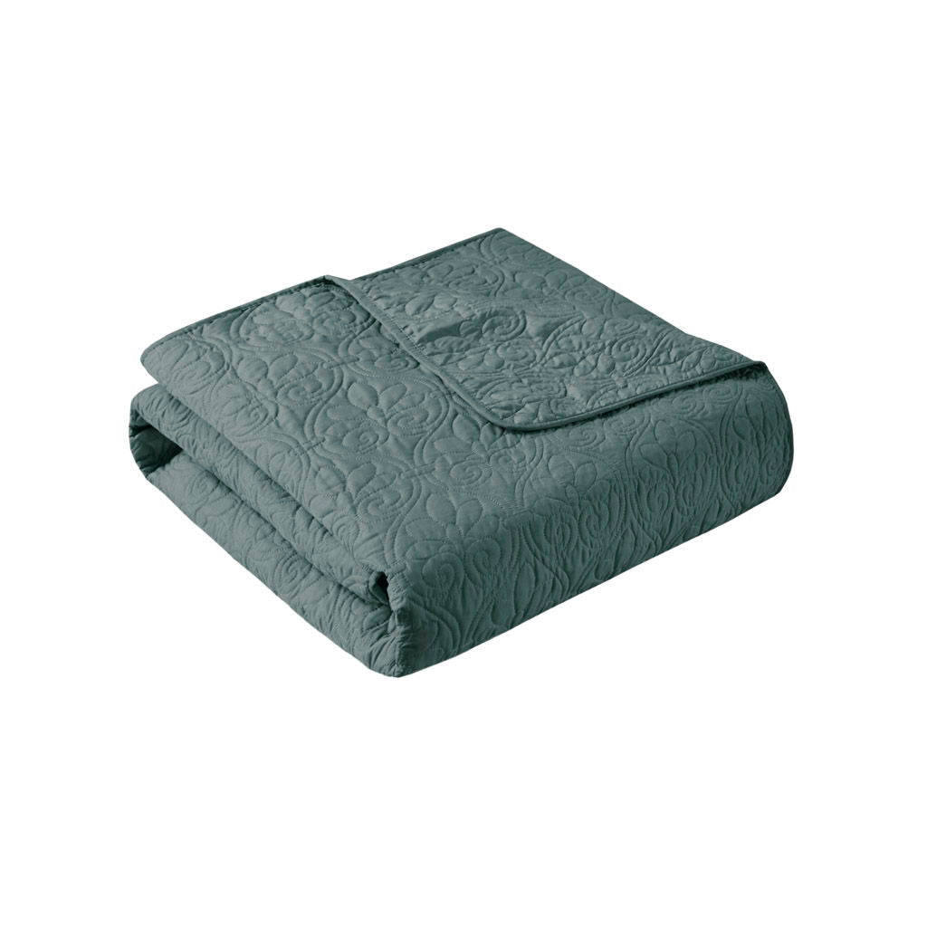 Quebec - 3 Piece Queen Reversible Bedspread Set - Balsam Green
