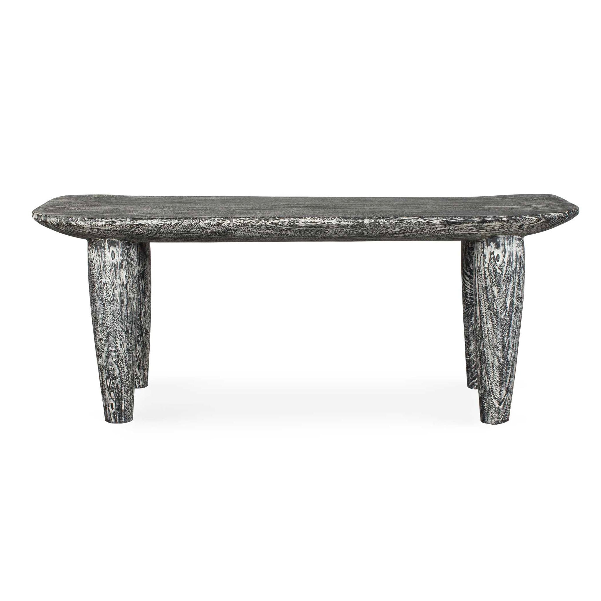 Fade To Black - Wood Bench - Black / White