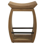 Connor - Modern Wood Counter Stool - Light Brown