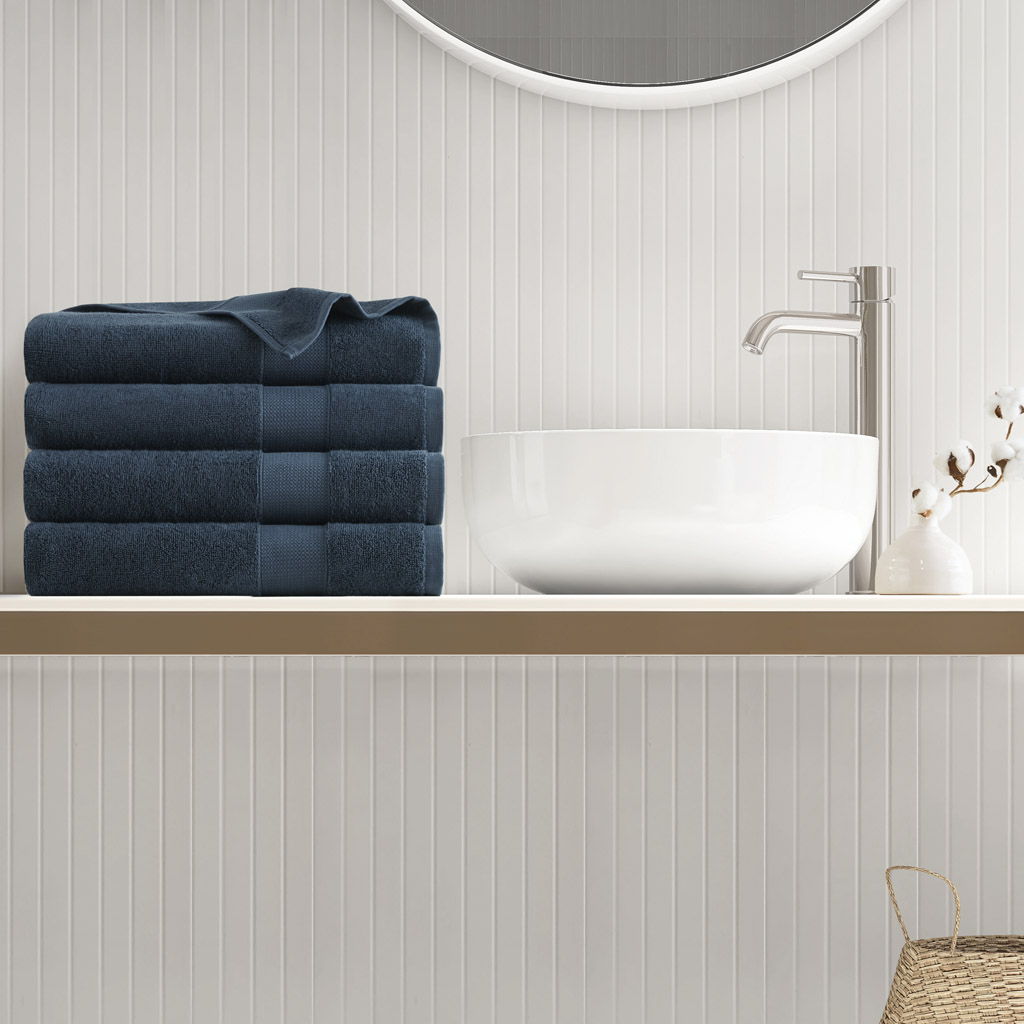 Premium Turkish Cotton 500GSM Plush Towel Set - Navy
