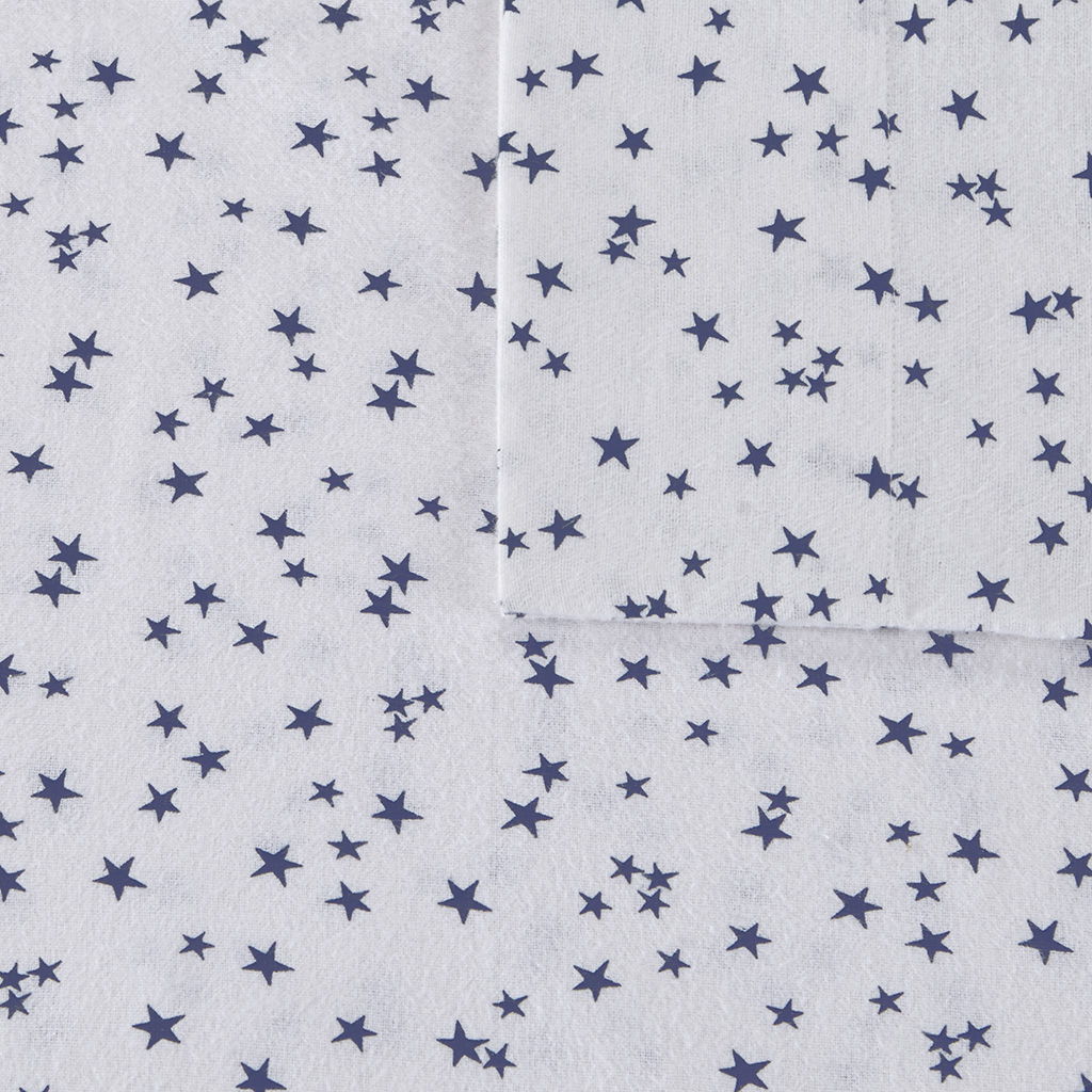 Queen Cozy Soft Novelty Print Sheet Set - Blue Stars