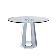 Round Dining Table For Kitchen - Silver
