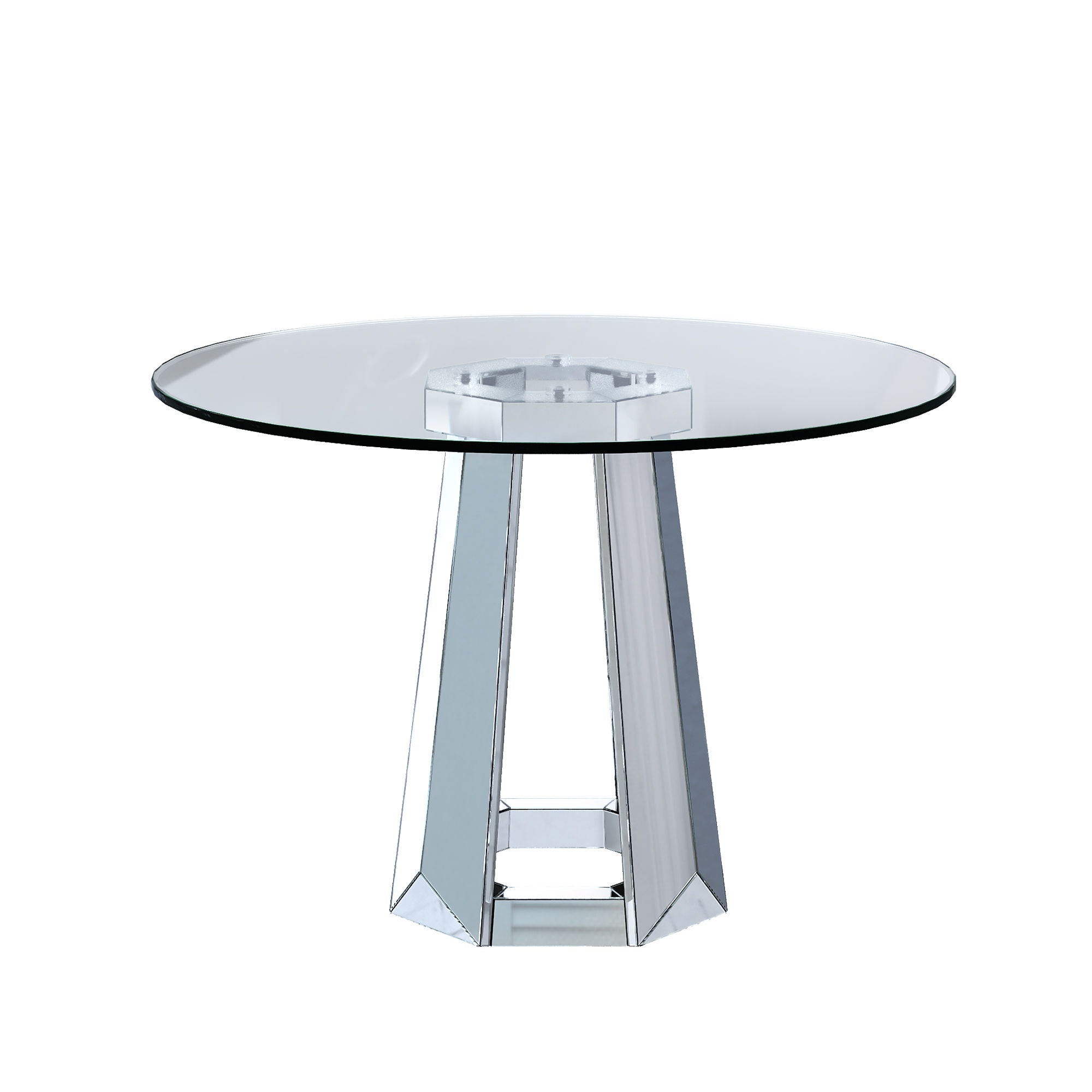 Round Dining Table For Kitchen - Silver