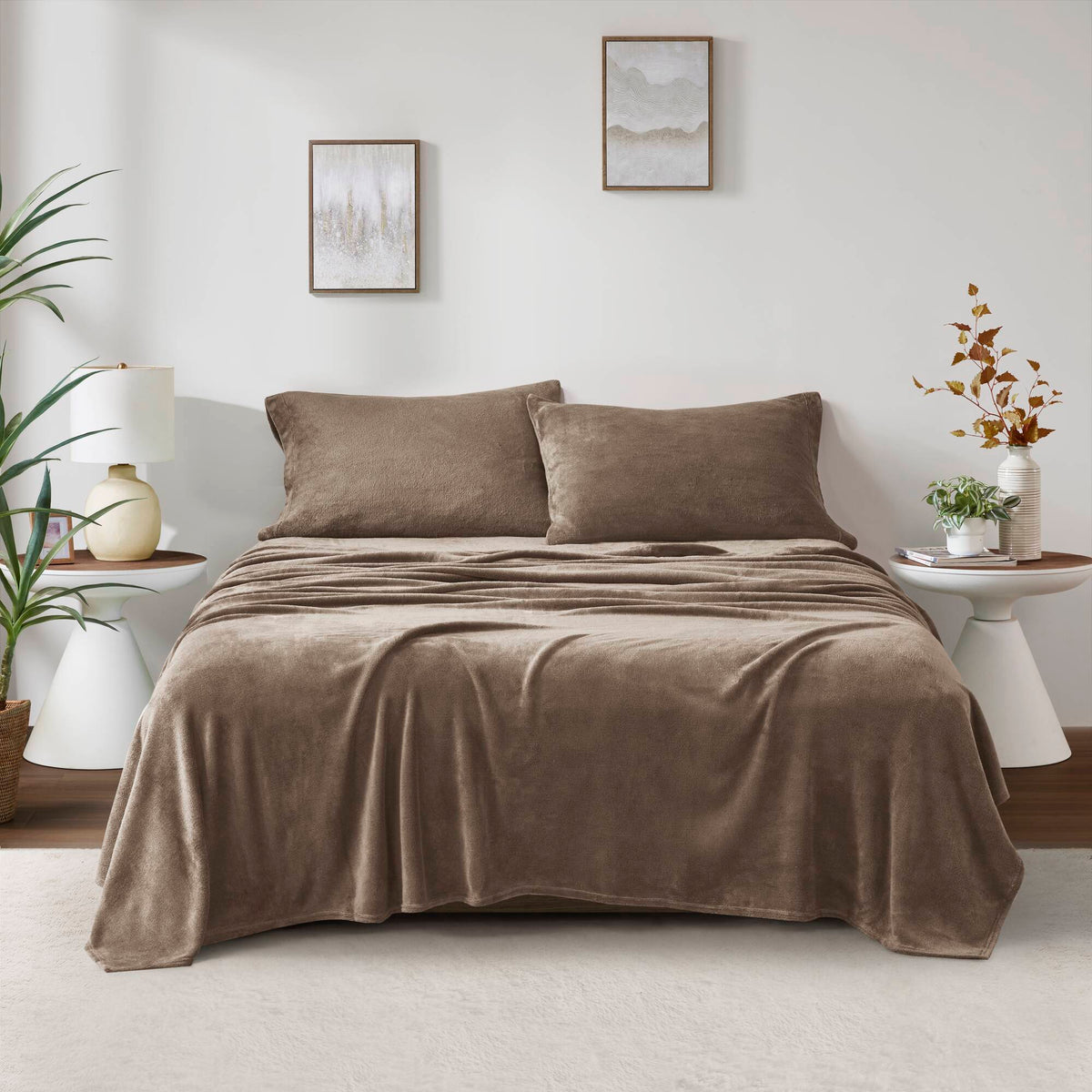 Soloft Plush - Twin Sheet Set - Brown