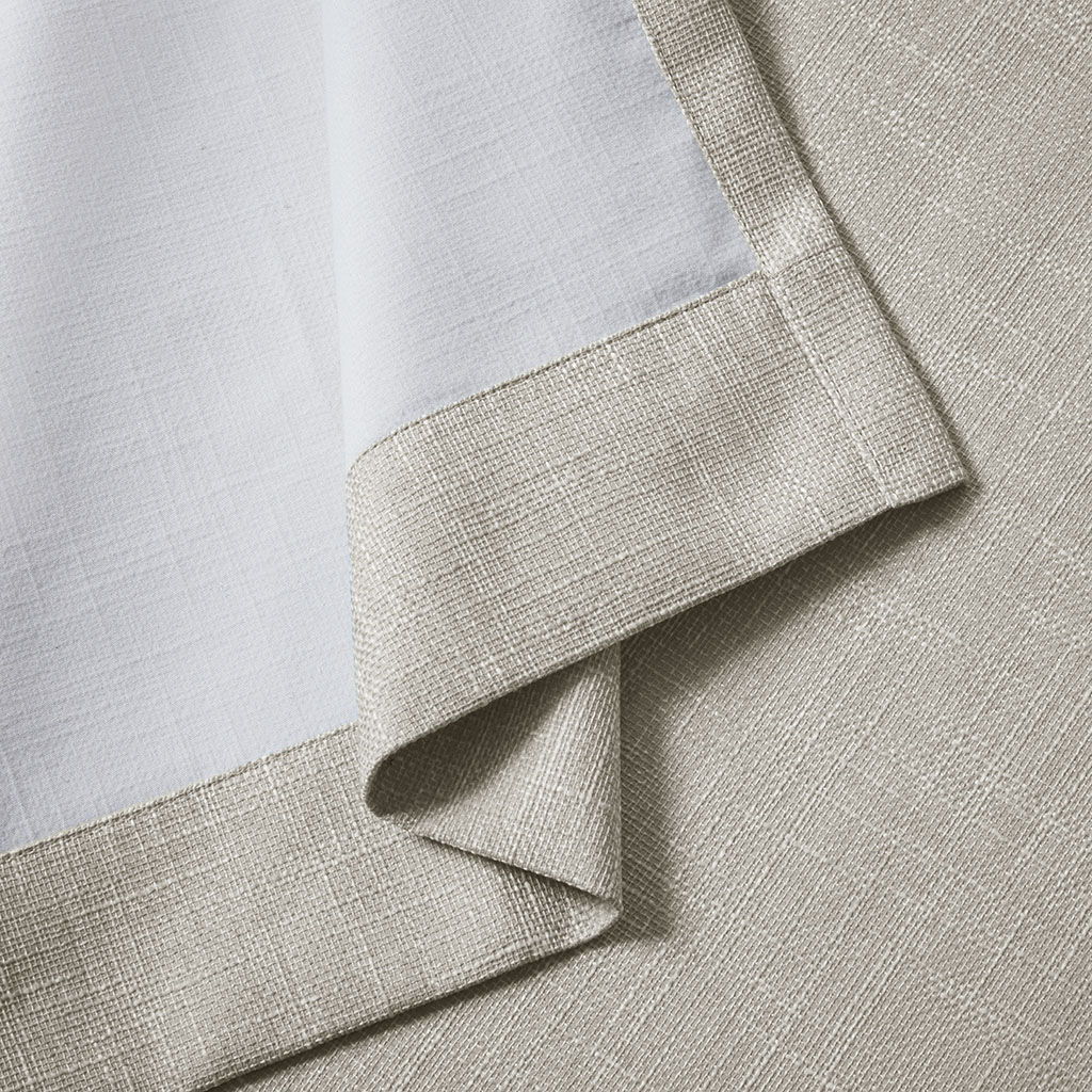 Maya - Printed Heathered Total Blackout Window Patio Panel - Taupe