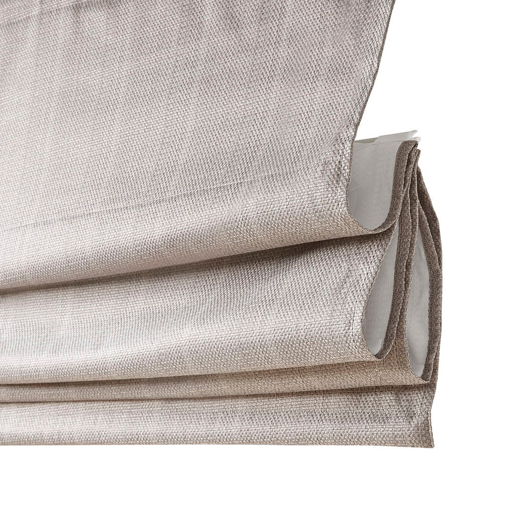 Galen - 29" Basketweave Room Darkening Cordless Roman Shade - Taupe