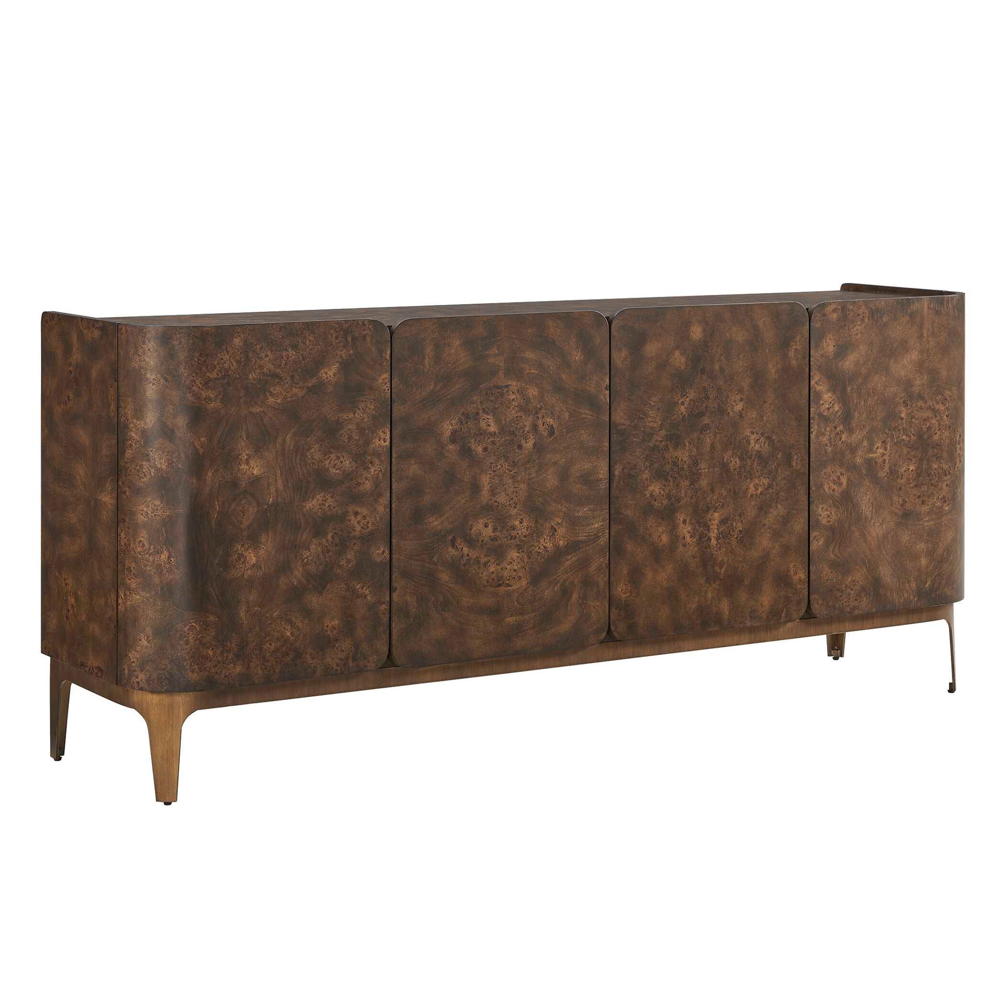 Melbourne - Mappa Burl 4 Door Cabinet - Woodtone