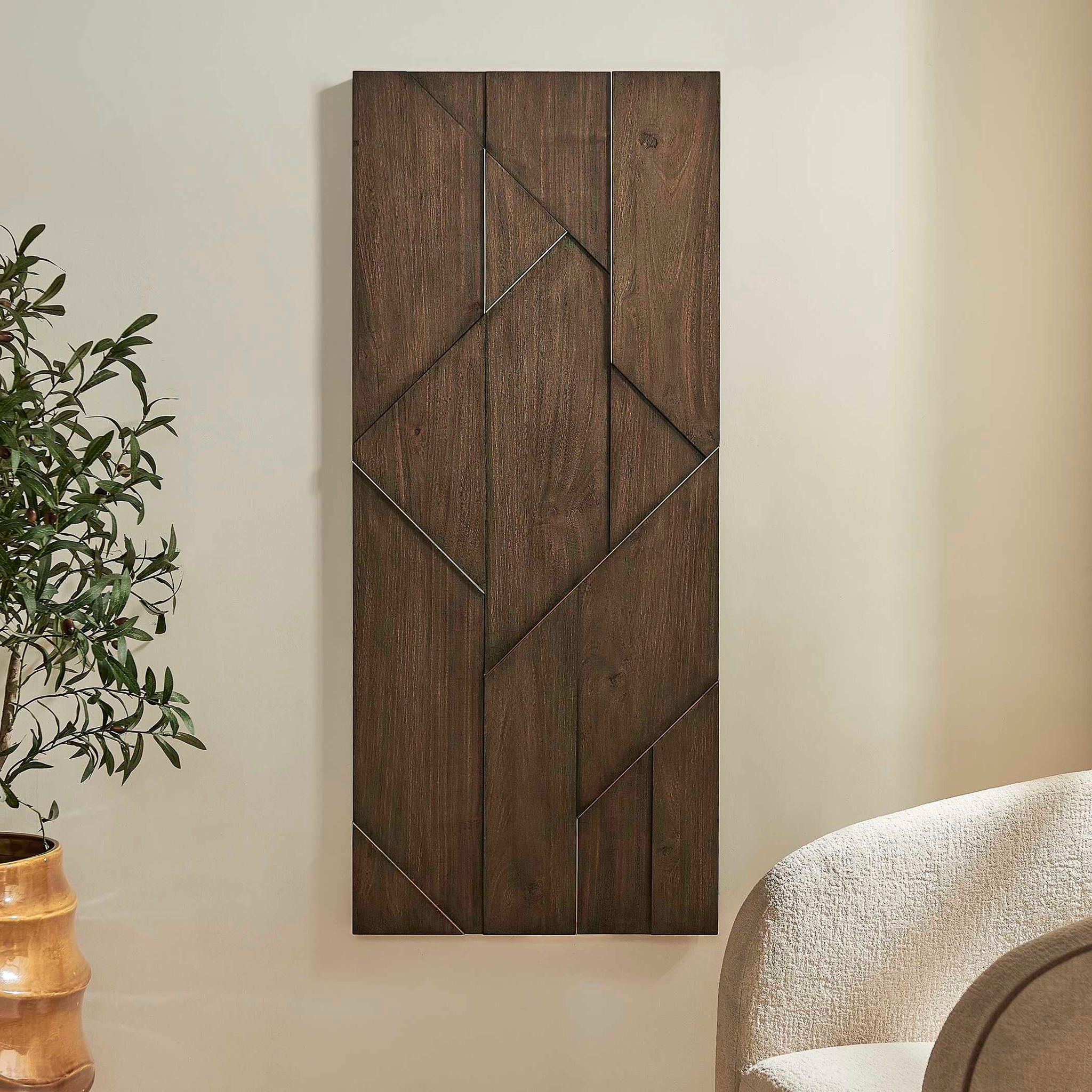 Hanoi - Geometric Wood Wall Panel - Woodtone