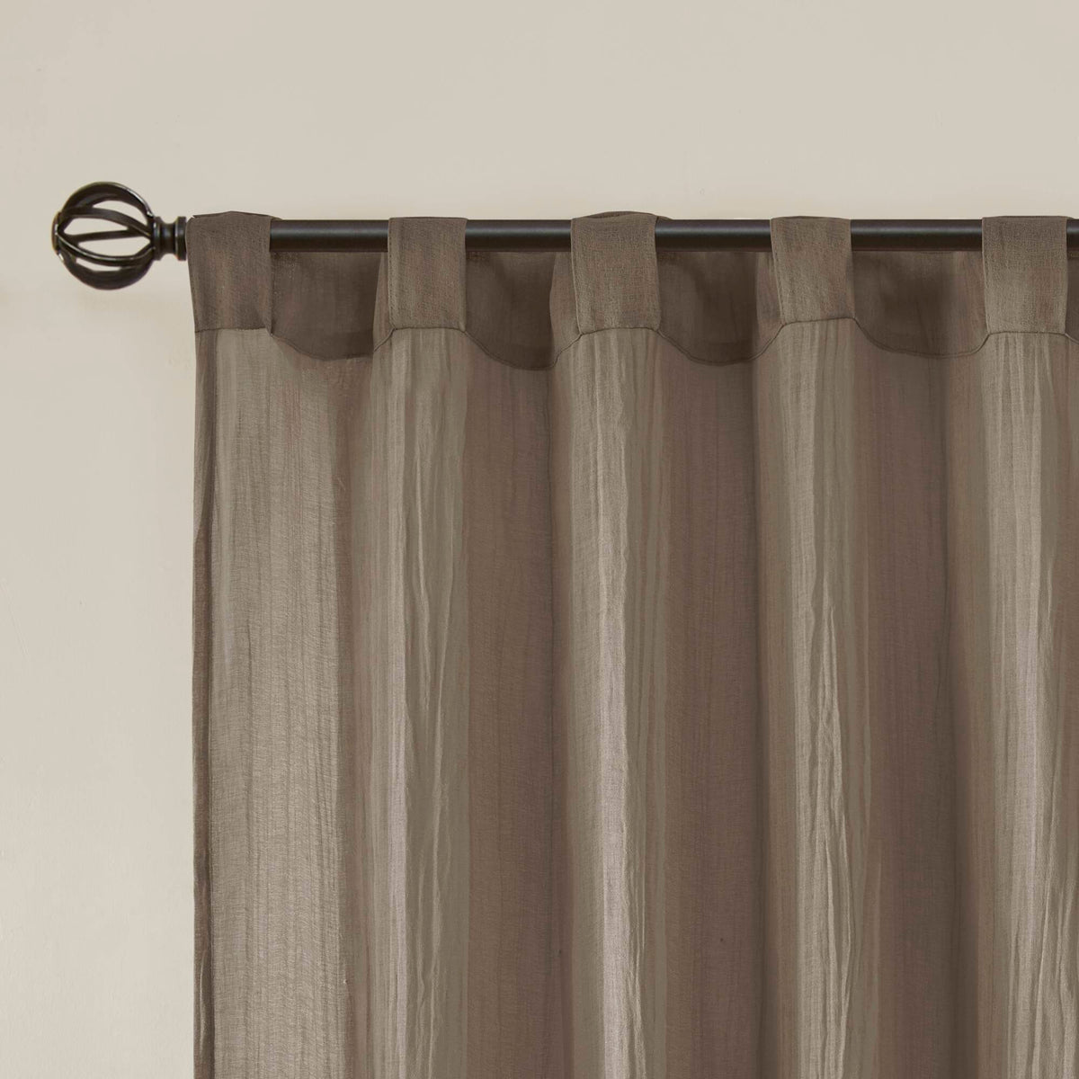 Harper - Solid Crushed Window Panel Pair - Taupe