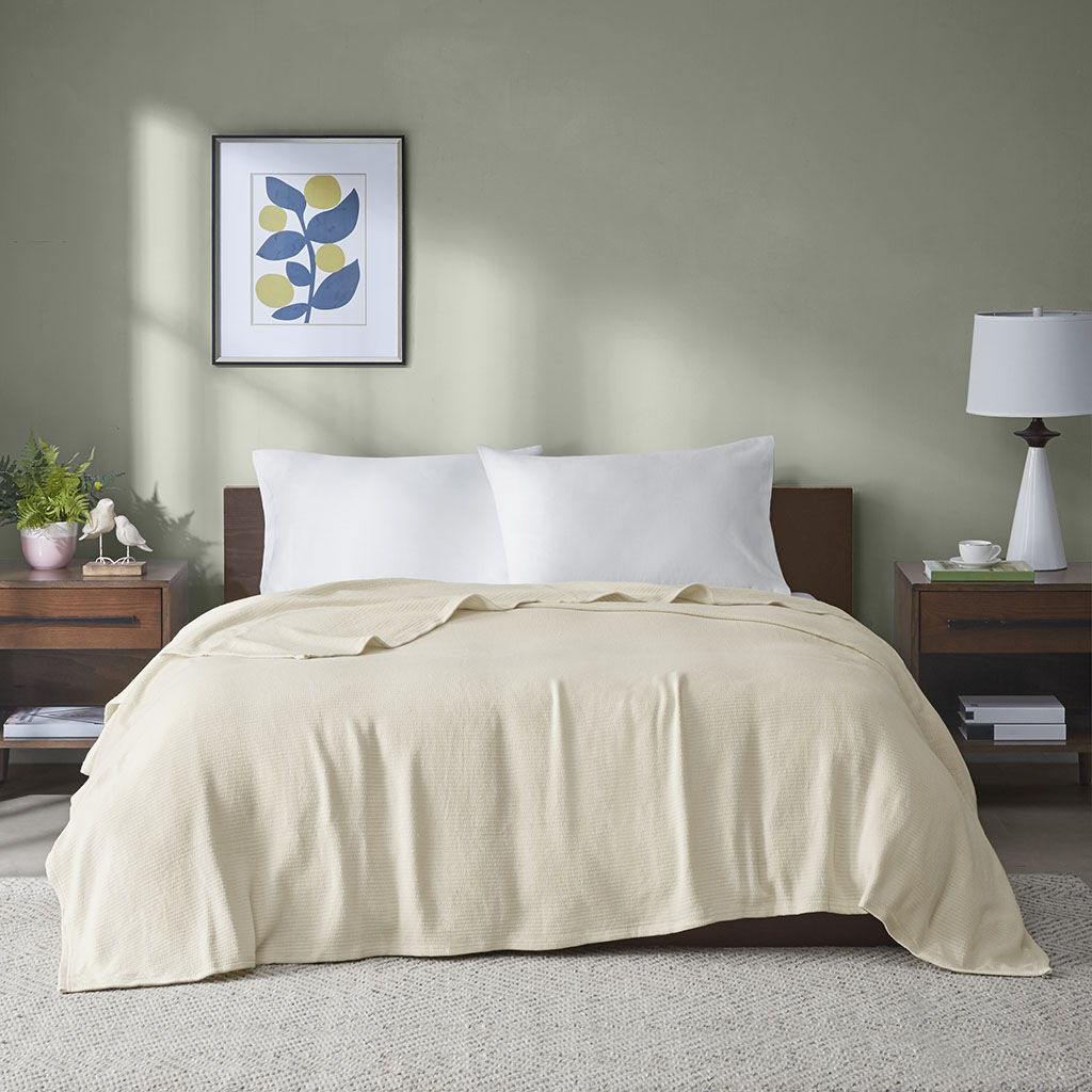Freshspun Basketweave - Twin Blanket - Natural