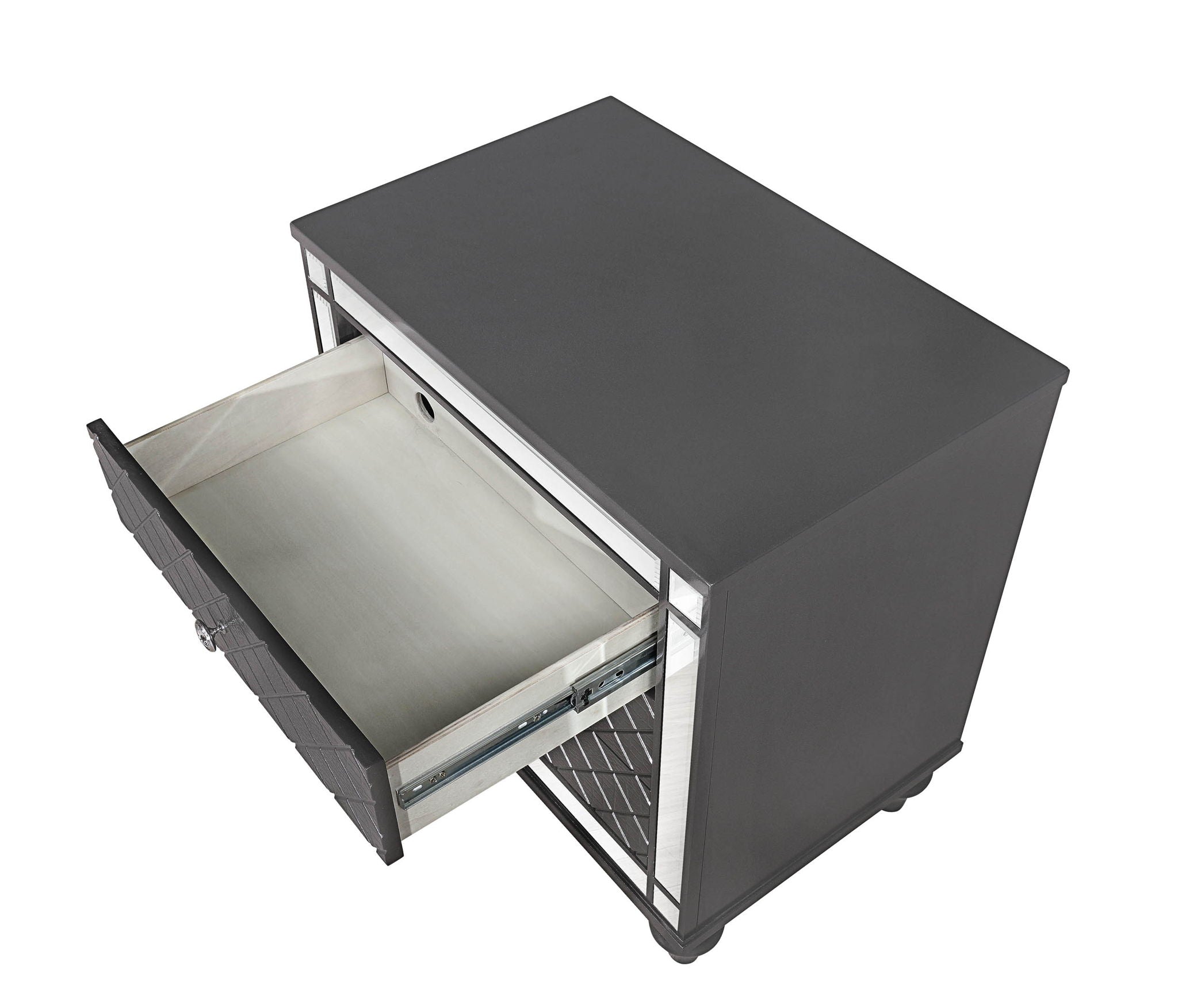 Refino - Nightstand - Dark Gunmetal