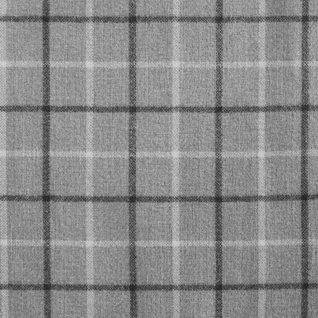 Anaheim - Plaid Rod Pocket and Back Tab Curtain Panel With Fleece Lining - Gray