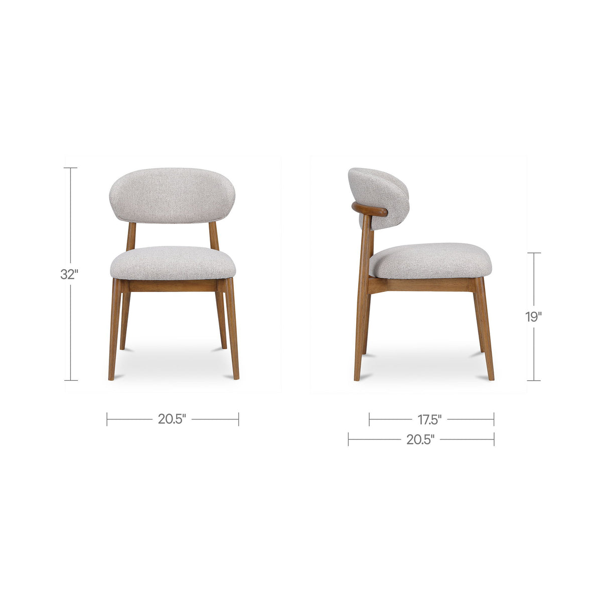 Ellie - Dining Chair - Oatmeal