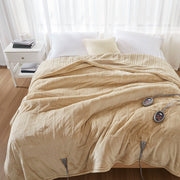 Heated Microlight to Berber - King Blanket - Tan