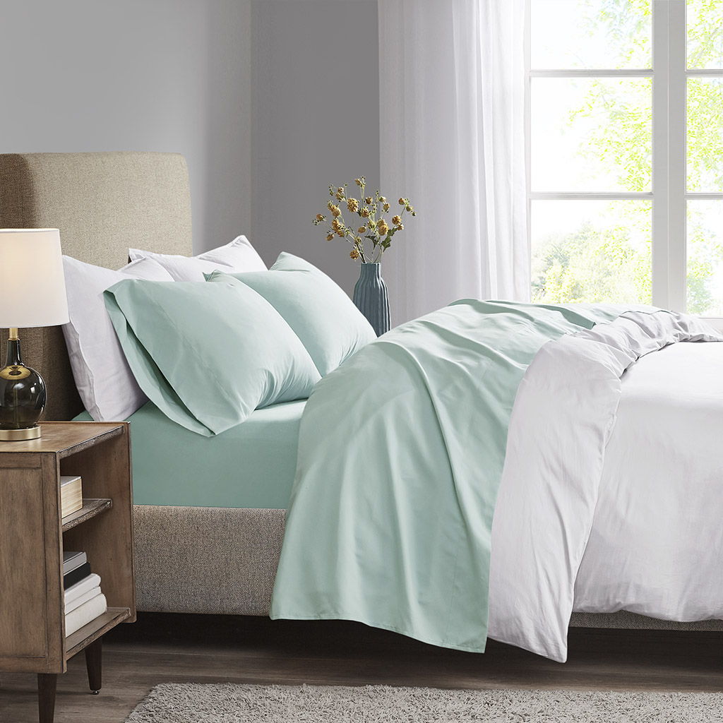 3M Microcell - Luxurious Brushed Microfiber Deep Pocket Sheet Set - Seafoam