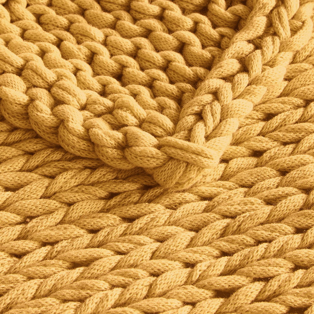 Chunky Double Knit - Handmade Throw - Yellow
