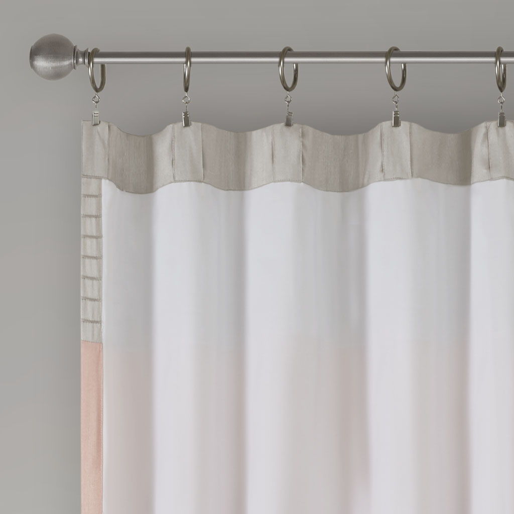 Amherst - Polyoni Pintuck Window Panel - Coral