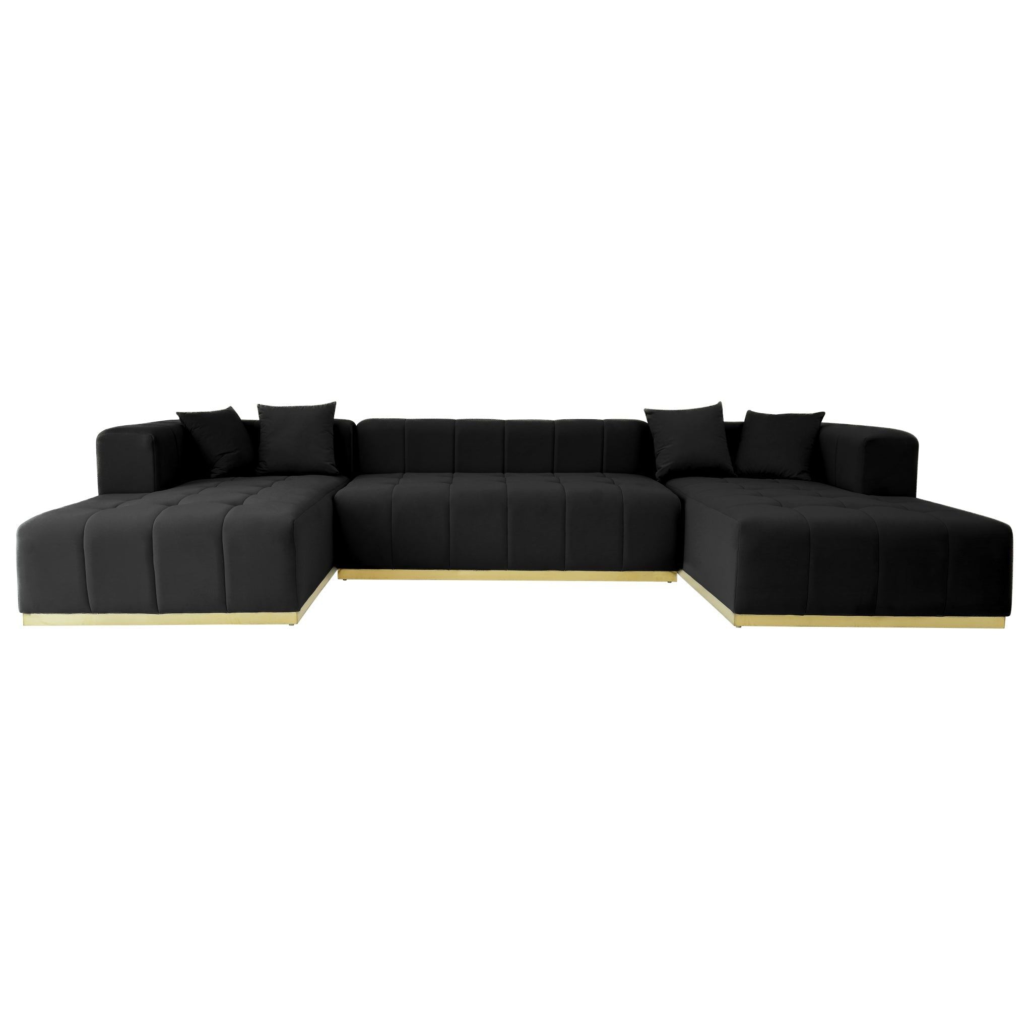 Nolan - U-Shape Corner Sofa - Black