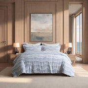 Ocean Wave - 3 Piece King Cotton Duvet Set - Blue