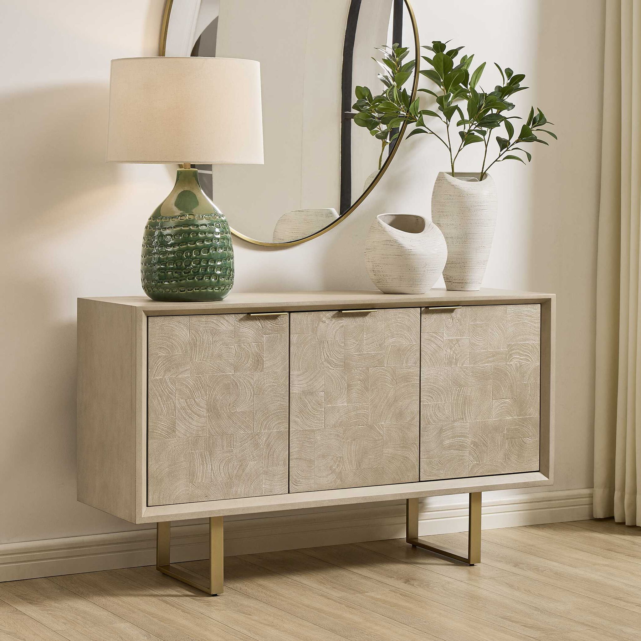 Maeva - 3 Door Cabinet - Light Wood